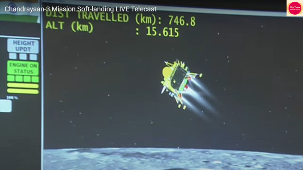 Vikram lander Soft Landing Live