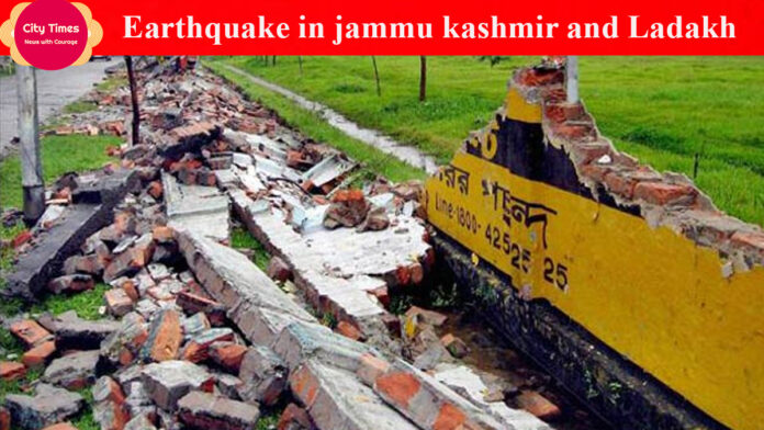 Earthquake in jammu kashmir and Ladakh