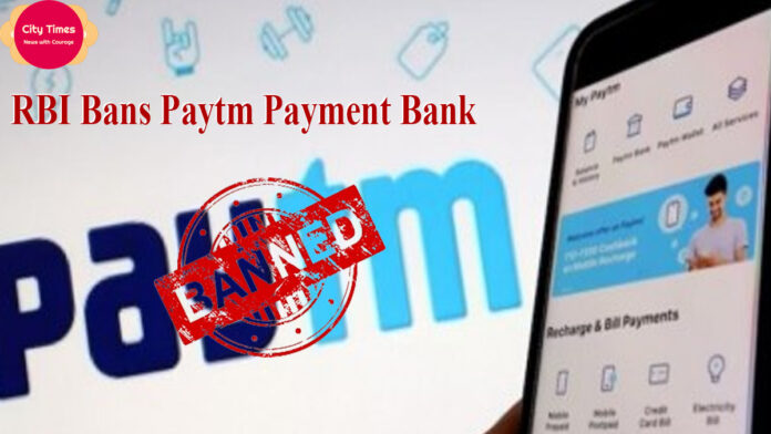RBI bans Paytm